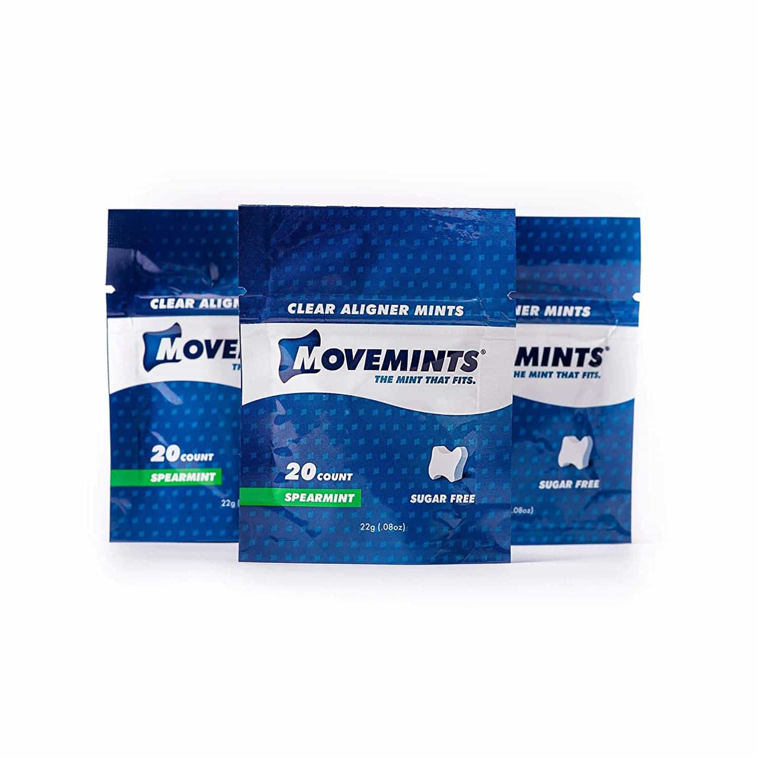 Package of Movemints clear aligner mints