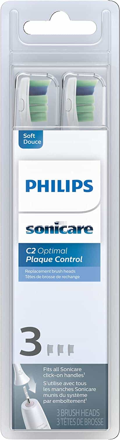 Package of Philips Sonicare electric toothbrush replacement heads