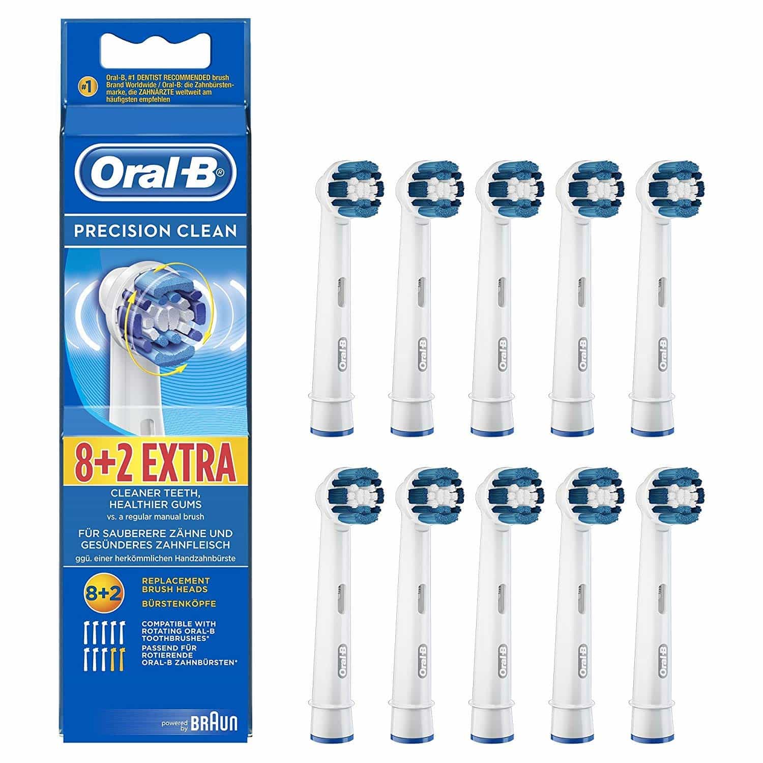Package of Oral B electric toothbrush replacement heads