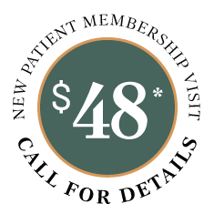$48 New Patient Membership banner stamp